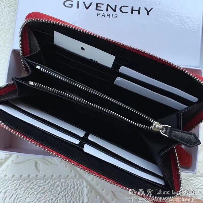 GlVENCHY紀梵希 2018最新 熱賣款式 專櫃品質 頂級進口牛皮 原版五金 拉鏈錢包 091888  tsg1053